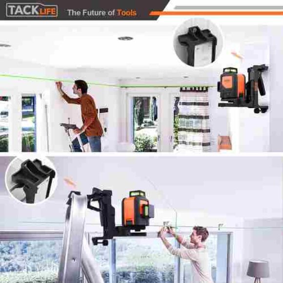 Tacklife Cross-Line Laser Level 360°, Horizontal and Vertical Alignment - Picture 6 of 8